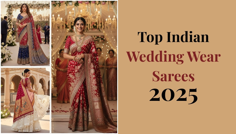 Latest Top Indian Wedding Wear Sarees Online 2025