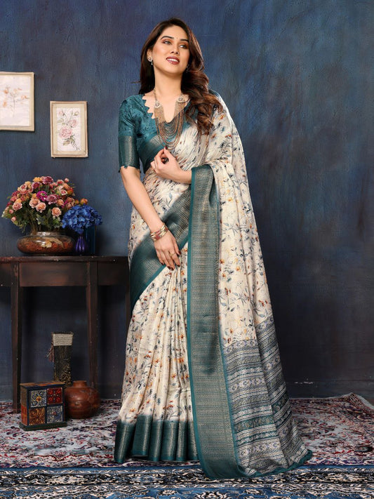 Aura Banarasi Cotton Silk Saree