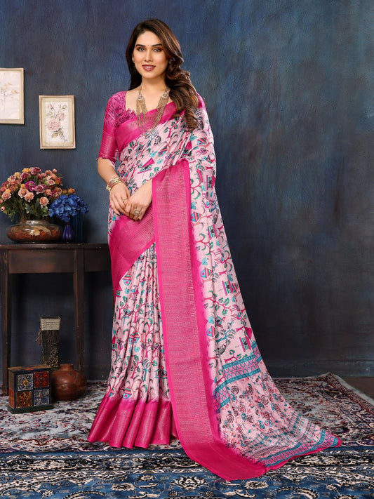 Aura Banarasi Cotton Silk Saree