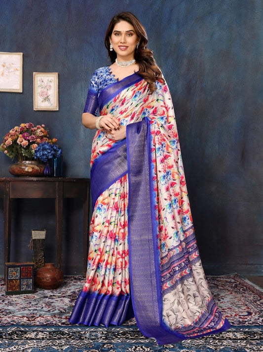 Aura Banarasi Cotton Silk Saree