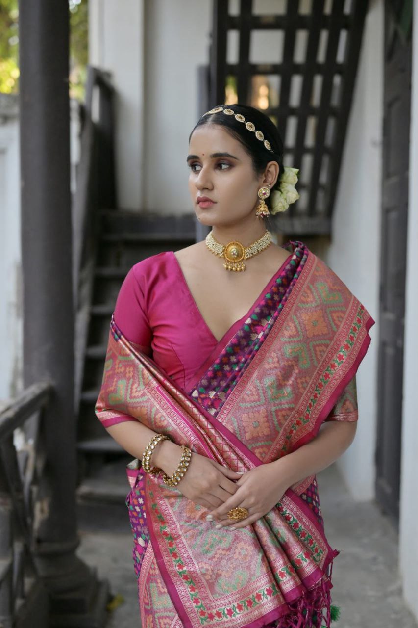 Banarasi Patola Soft Silk Saree