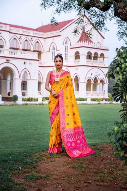 Mango Banarasi Soft Silk Patola Saree