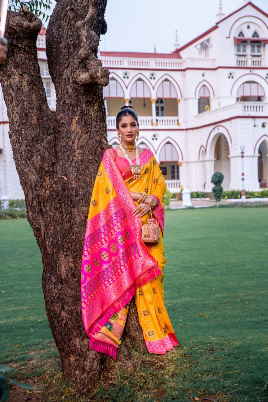 Mango Banarasi Soft Silk Patola Saree