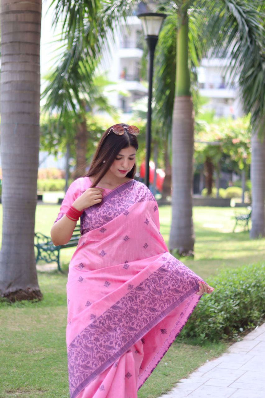 bangalore handloom silk Saree, Pink color bangalore handloom silk sari for women, bangalore handloom silk saree for wedding, Saree, Saree for women, Saris, Sari for women, Sarees for women, Party wear sarees for women, Wedding wear saree for women, Bollywood saree for women, Heavy saree for women, Sarees for wedding