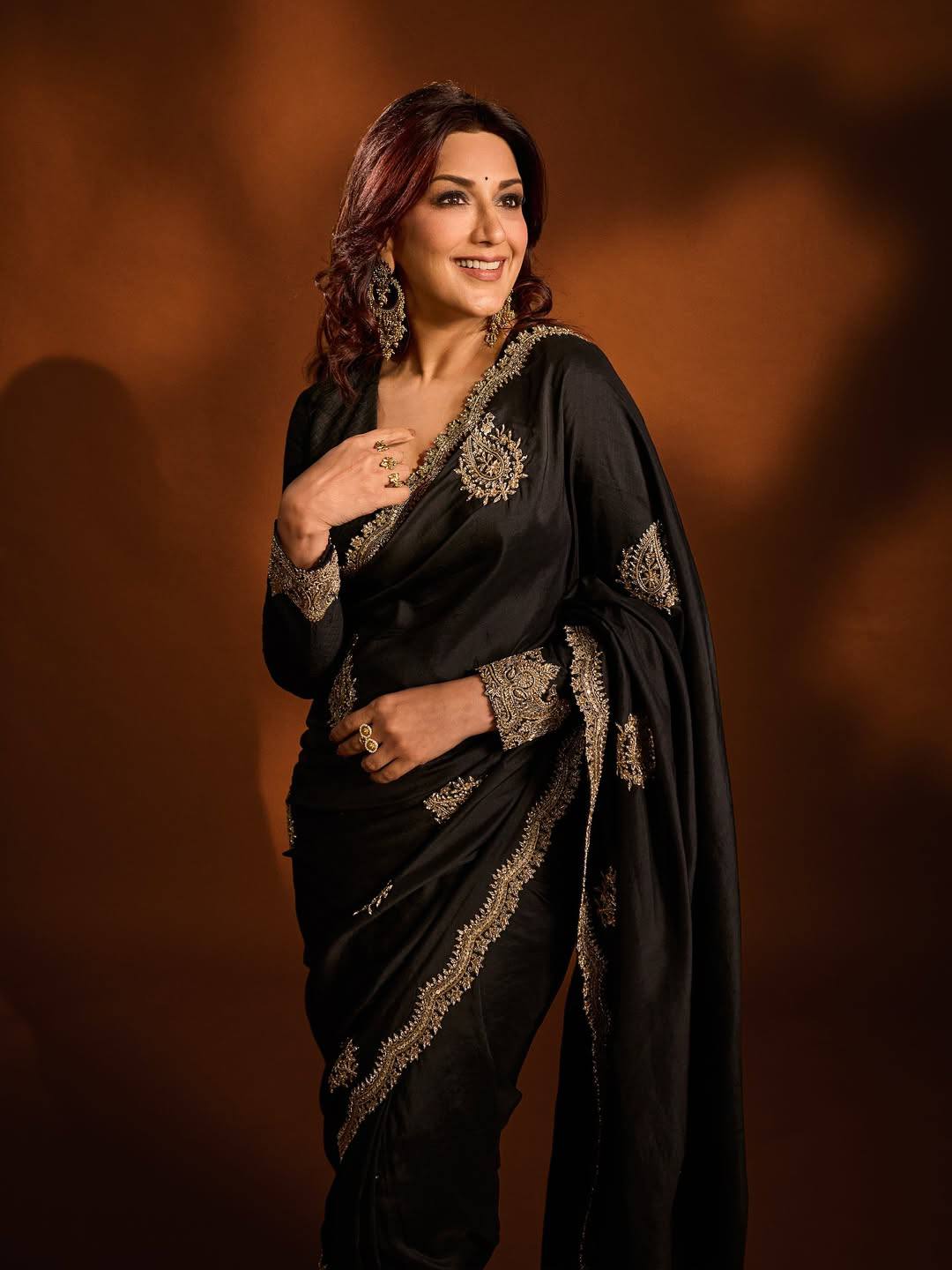 Black Bollywood Rangoli Crush Silk Saree