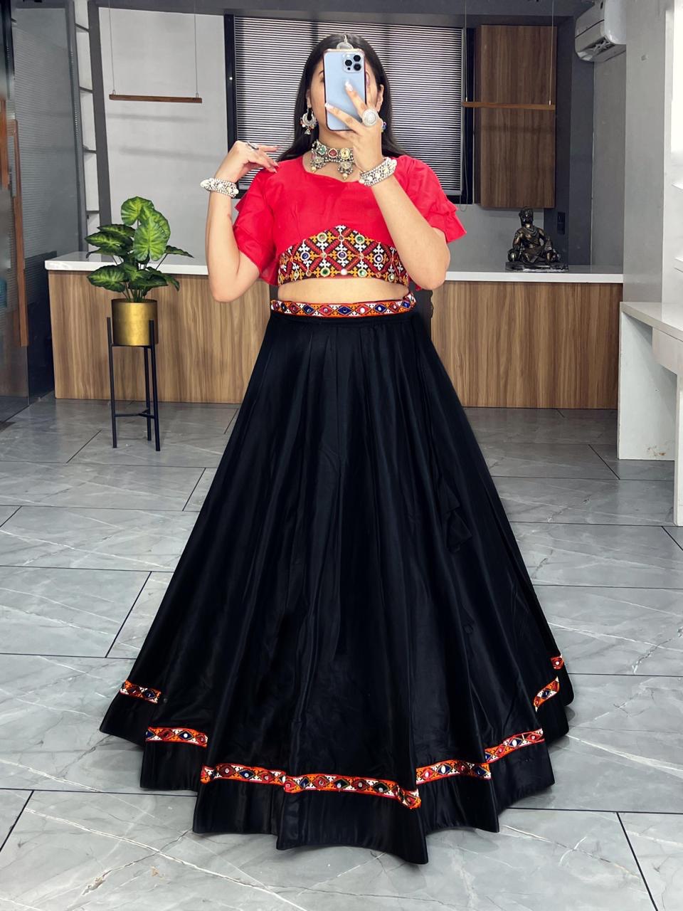 Black Designer Navaratri Wear Lehenga Choli