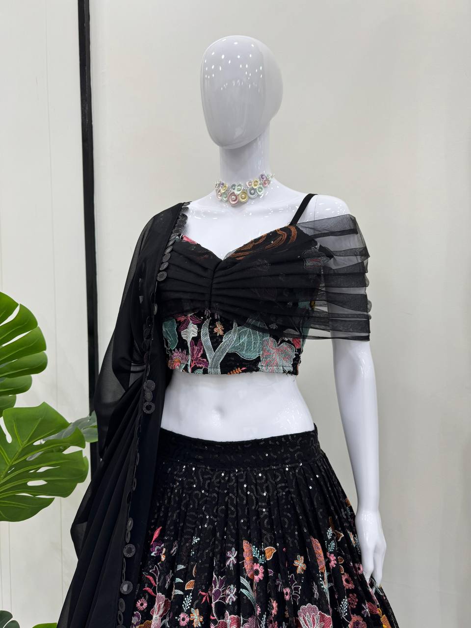 Black Party Wear Lehenga Choli