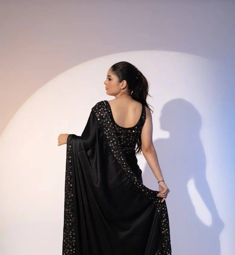 Black Color Wedding Party Wear Rangoli Silk Saree