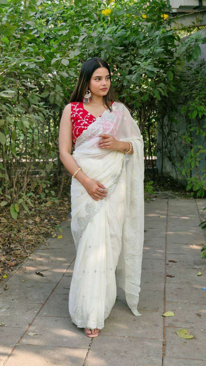 Bollywood Style Organza Saree