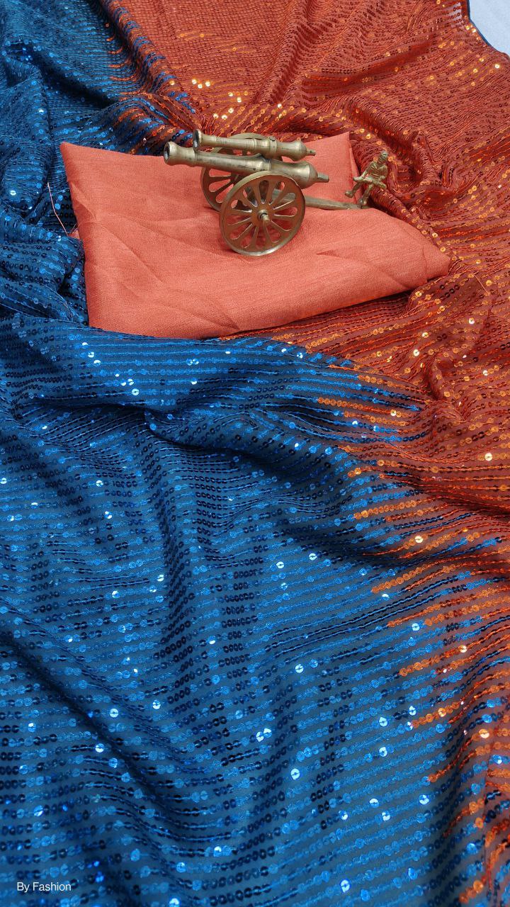 Bollywood Style Party Wear Georgette Saree | Replica Design