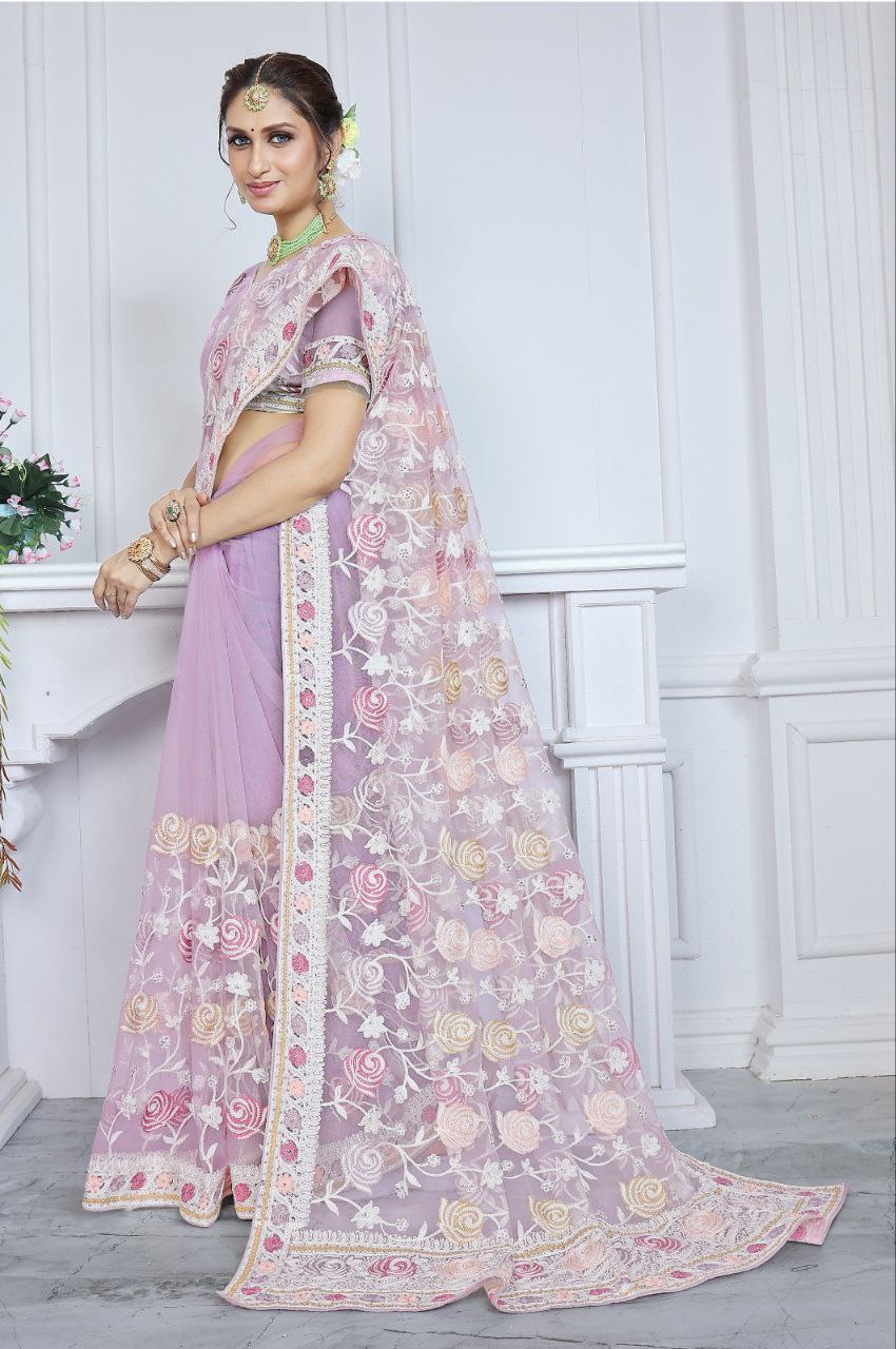 Desiger Butterfly Net Saree