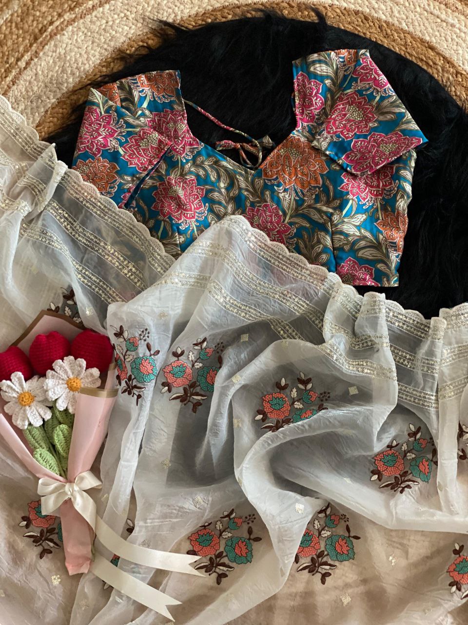 Designer Crush Organza Saree