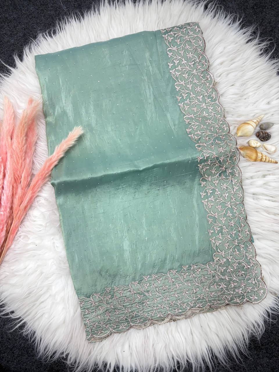 Designer Cunchy Silk Saree