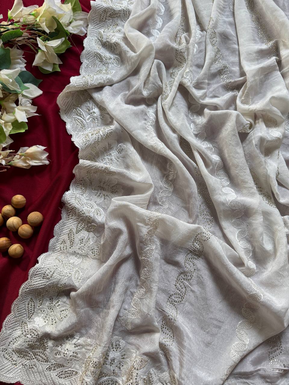 Designer Fandy Satin Silk Saree