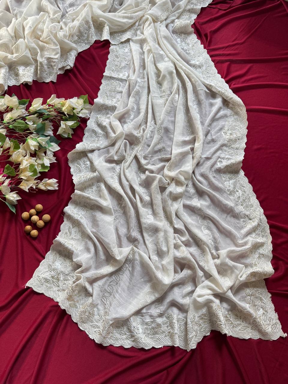 Designer Fandy Satin Silk Saree