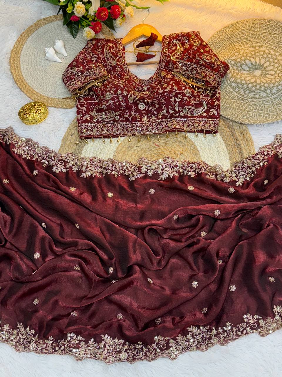 Designer Fendy Satin Saree