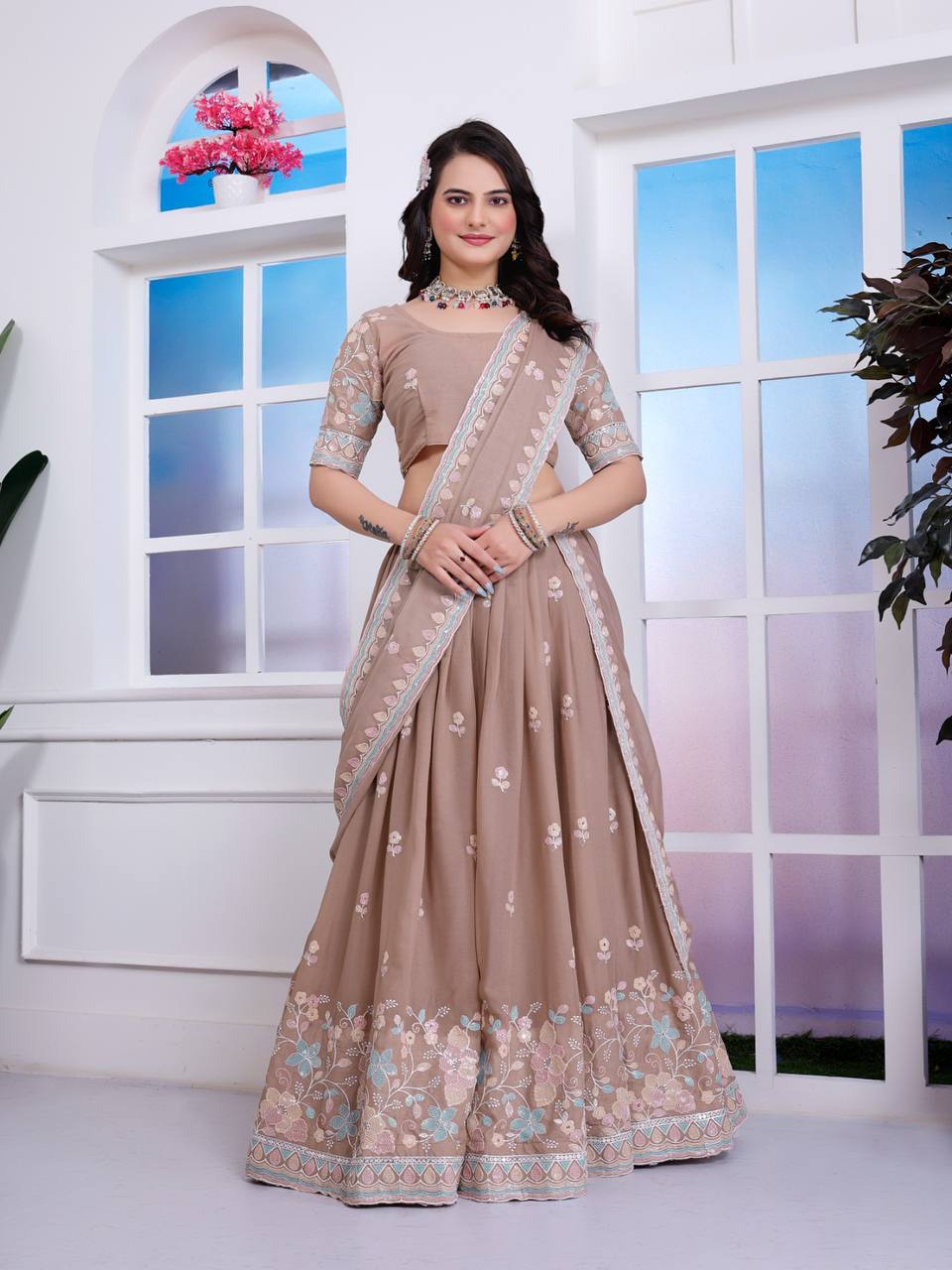 Designer Georgette Lehenga