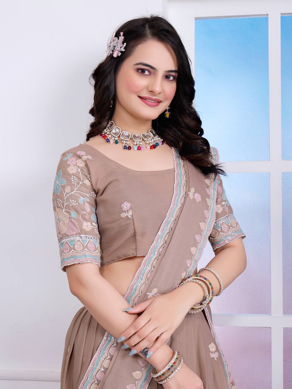 Designer Georgette Lehenga