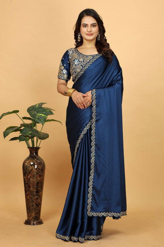 Designer Japan Satin Saree