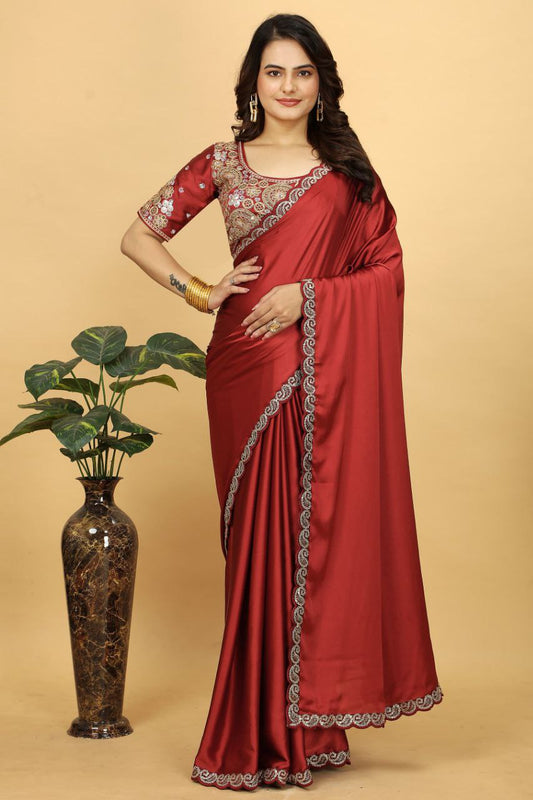 Designer Japan Satin Saree