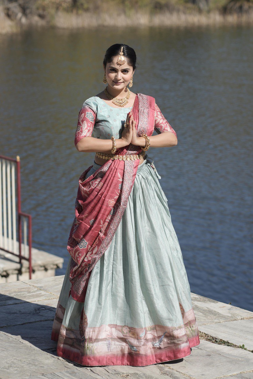 Traditional Manipuri Silk Lehenga Choli