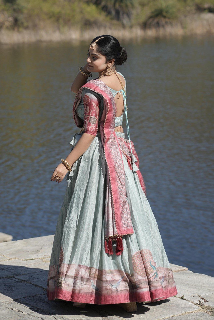 Traditional Manipuri Silk Lehenga Choli