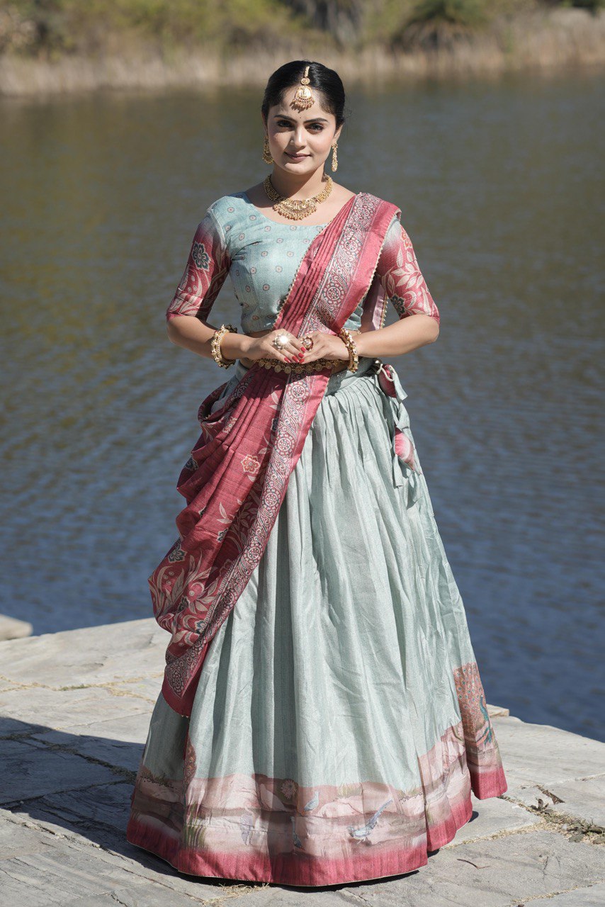 Traditional Manipuri Silk Lehenga Choli