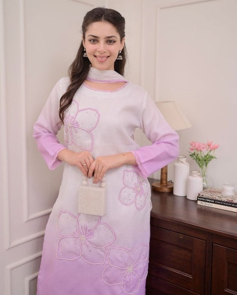 Designer Muslin Silk Suit Set