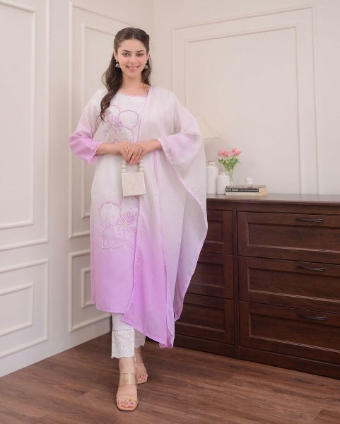 Designer Muslin Silk Suit Set