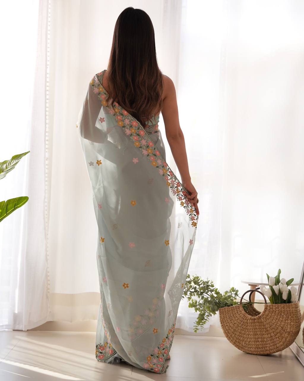 Designer Organza Silk Saree