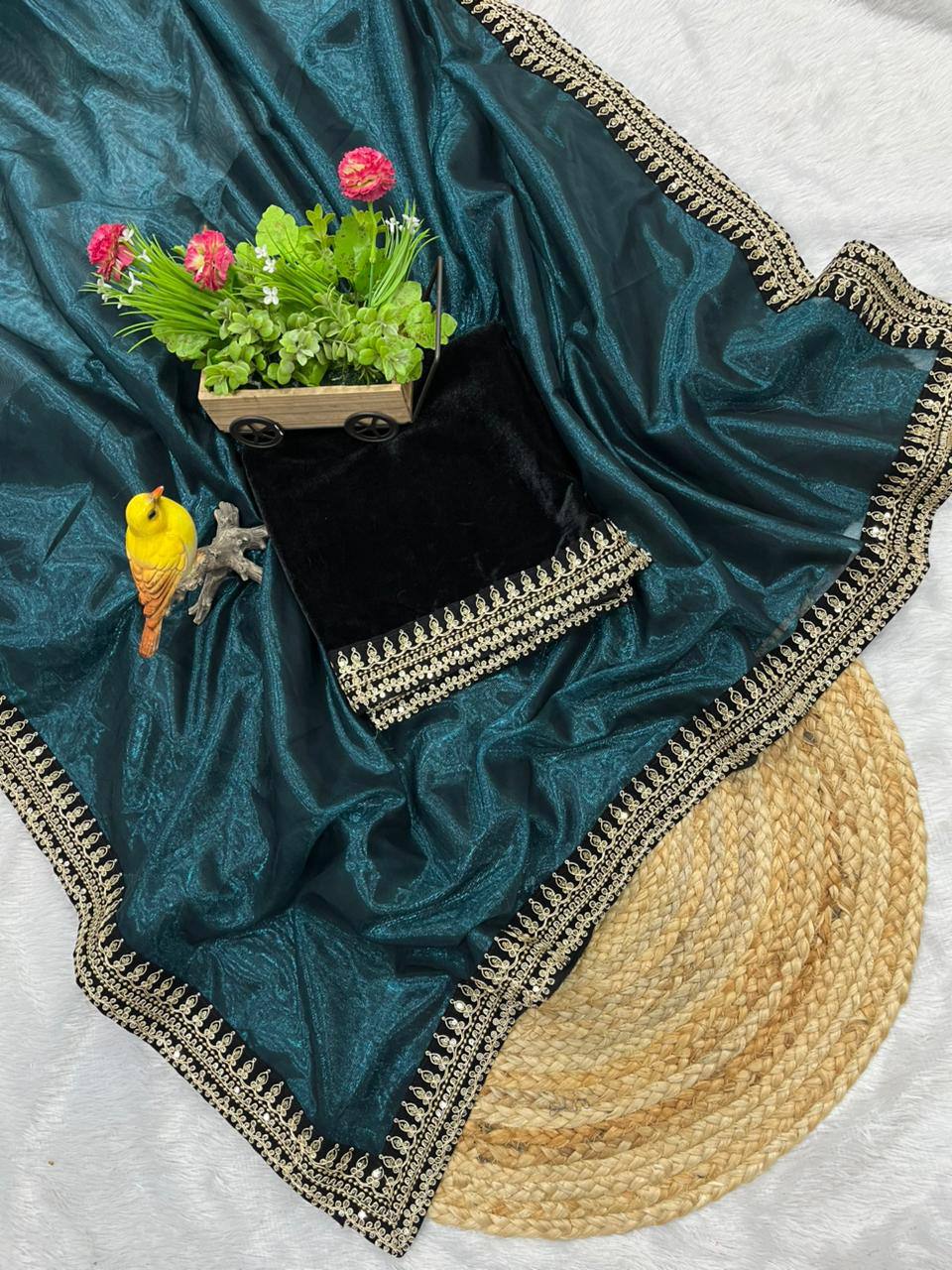 Designer Party Wear Twill Net Saree