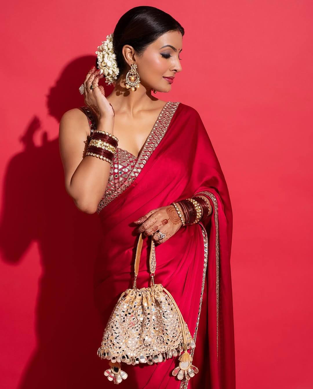 Designer Rani Pink Rangoli Silk Saree