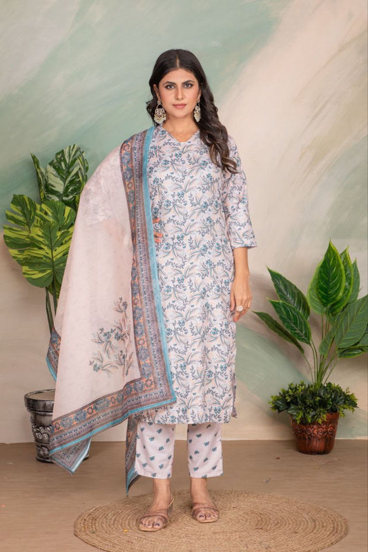 Designer Rayon Kurta Pant With Dupatta