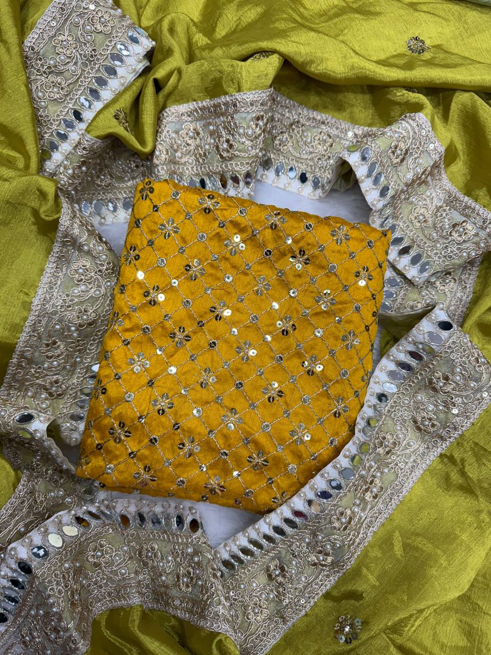 Designer Shaded Party Wear Chiffon Saree