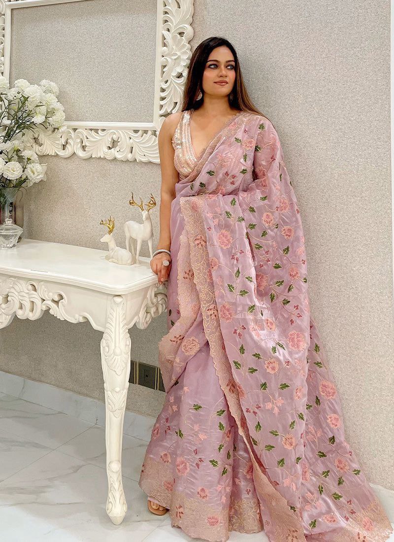 Designer Shinning Jimmy Chhoo Silk Saree