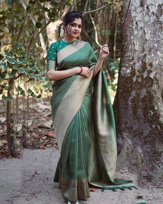 Designer Soft Lichi Silk Saree