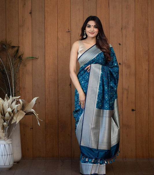 Designer Soft Lichi Silk Saree