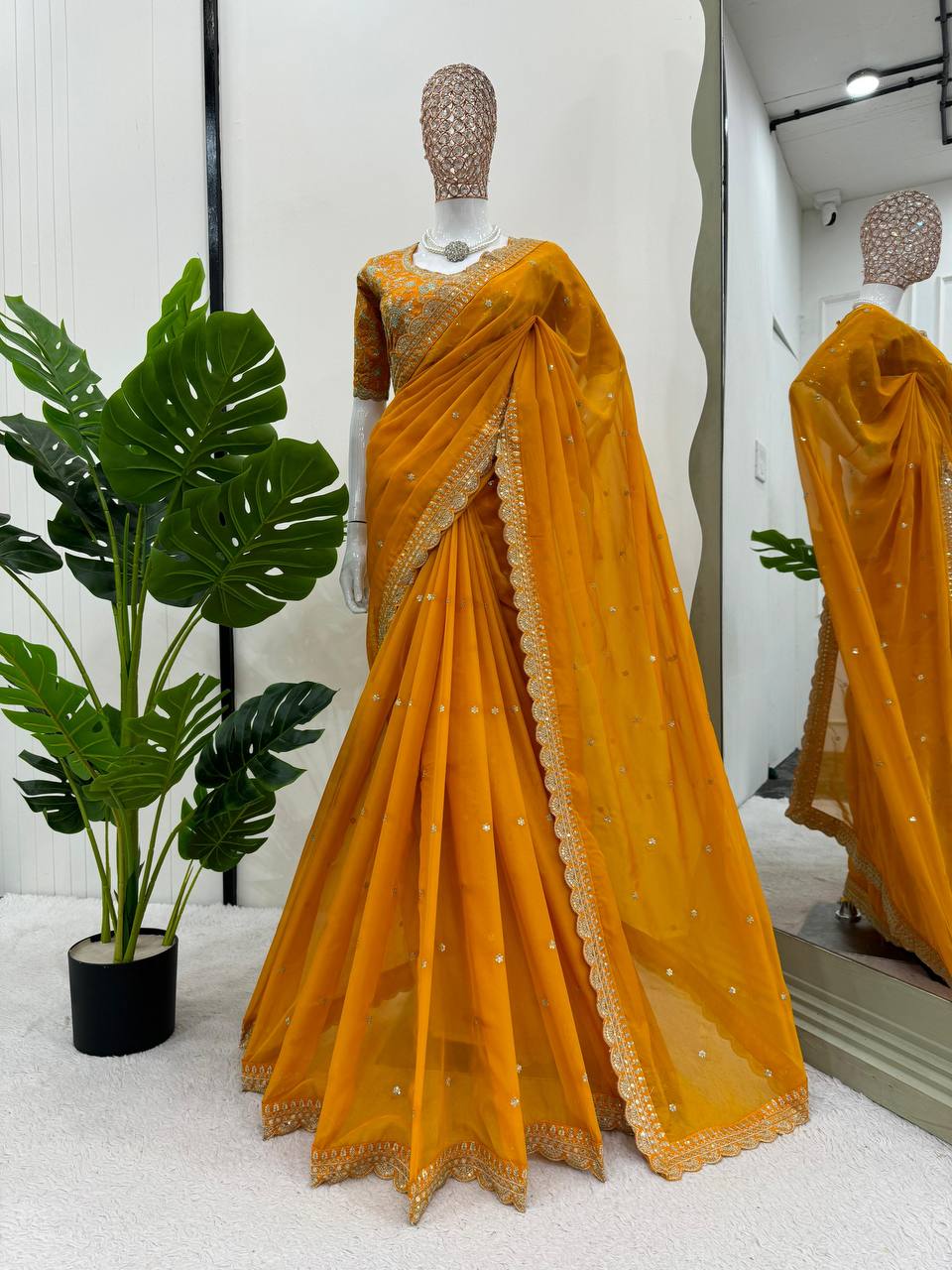 Designer Tabby Silk Saree For Wedding