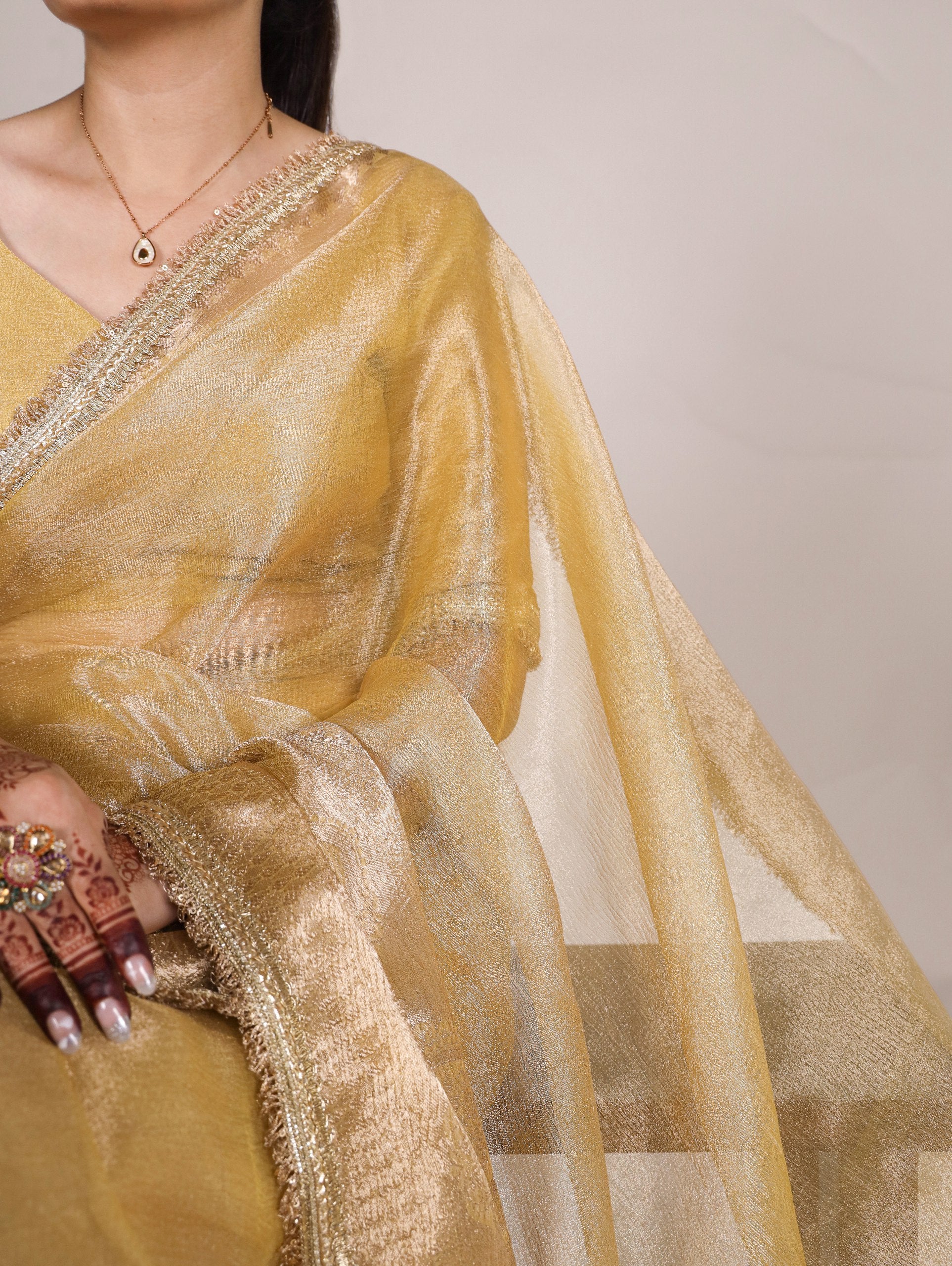 Designer Tissue Shimmer Silk Saree