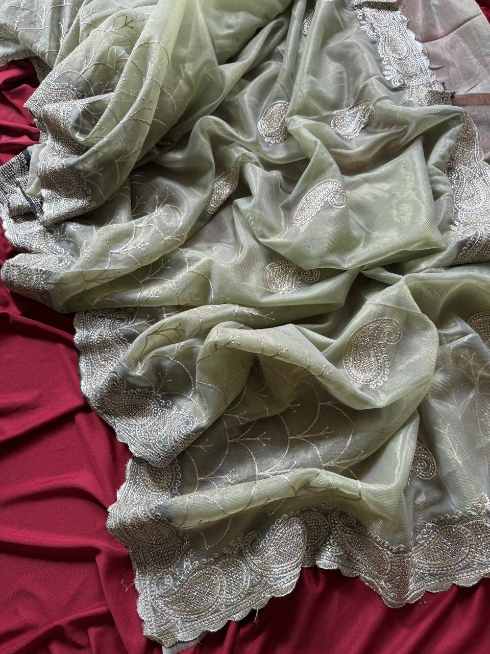 Designer Tissue Silk Saree With Color Option