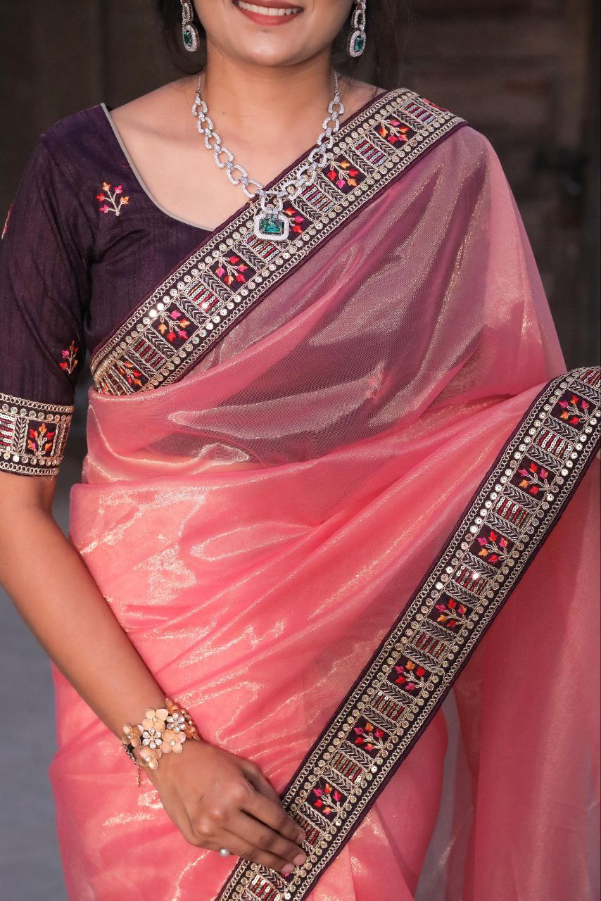 Designer Tissue Zari Silk Saree