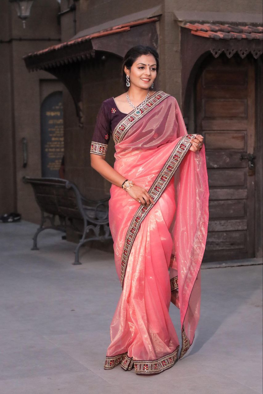 Designer Tissue Zari Silk Saree