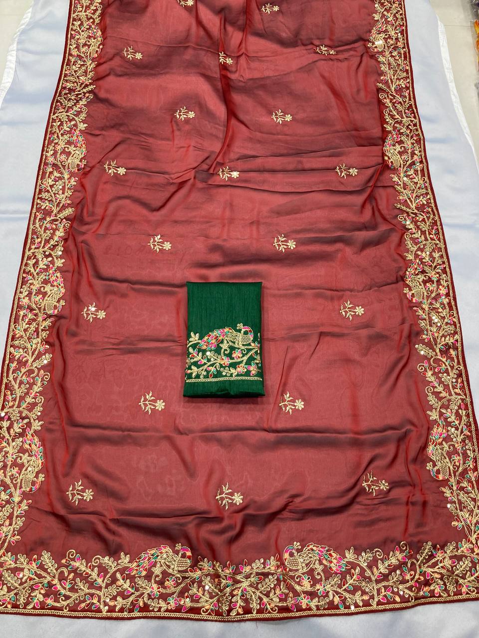 Designer Wedding Wear Rangoli Silk Saree