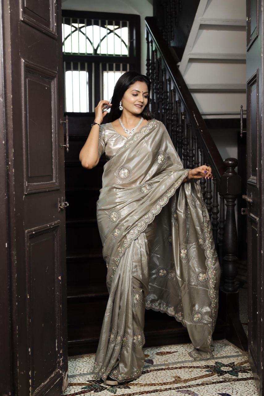 Designer Wedding Wear Silk Saree