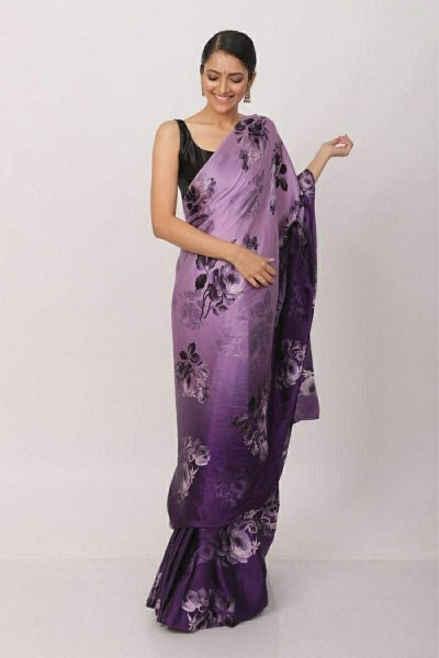 Digital Printed Japan Satin Silk Saree