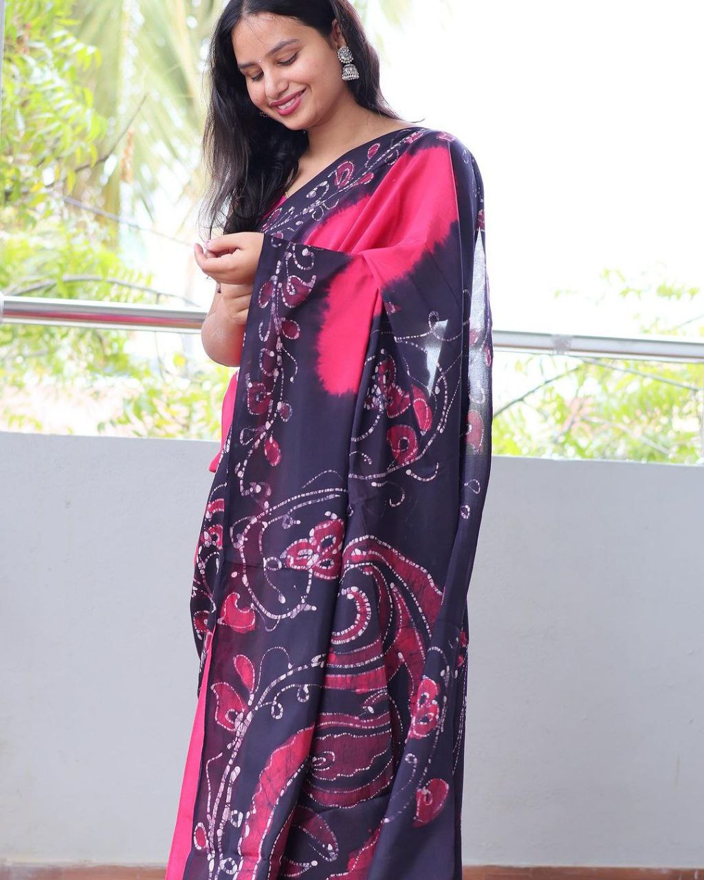 Digital Printed Linen Saree