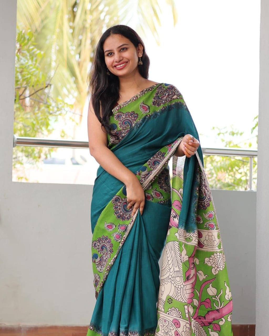 Digital Printed Linen Saree