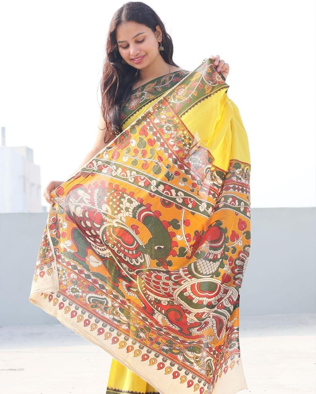 Digital Printed Linen Saree