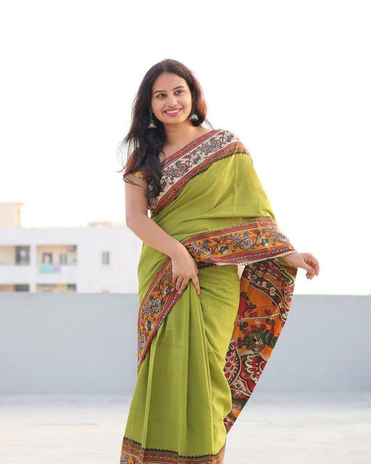 Digital Printed Linen Saree