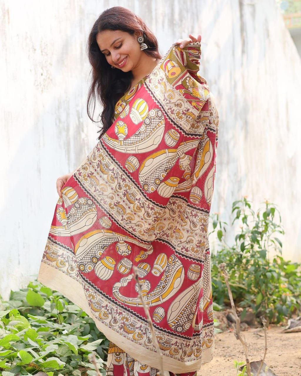 Digital Printed Linen Saree